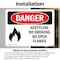 Signmission Acetylene No Smoking No Open Flames Danger Sign, Vinyl Decal, 10in W x 7in L, 2PK OS-2PACK-DS-D-710-L-1015 - alternate 3